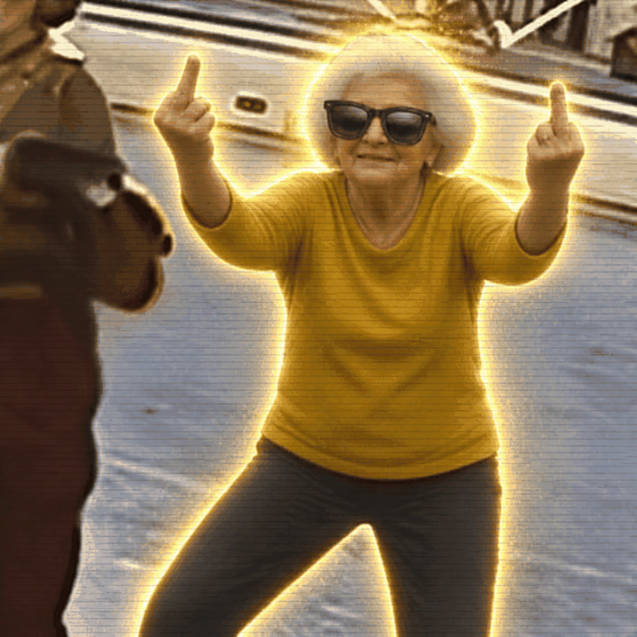 GUARD: PERMANENT animated golden aura meme